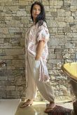 Mika Flower & Stripe Duster Shirt Pink